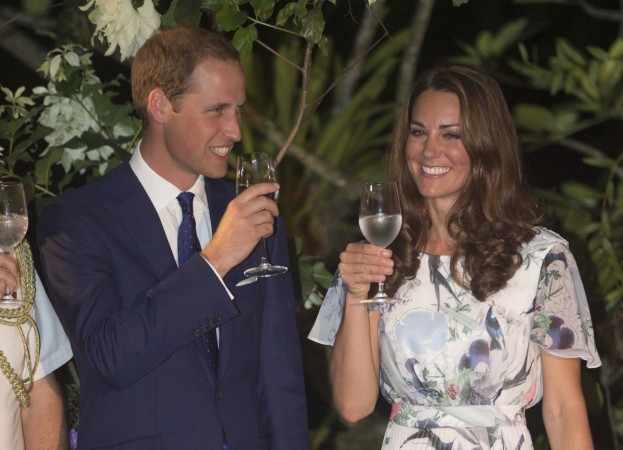 Catherine, Duchess of Cambridge and Prince William, Duke of Cambridge visit the British High Commisioner to Singapore's residence, Eden Hall on Day 3 of Prince William, Duke of Cambridge and Catherine, Duchess of Cambridge's Diamond Jubilee Tour of South East Asia on September 13, 2012 in Singapore. Kate Middleton drinking