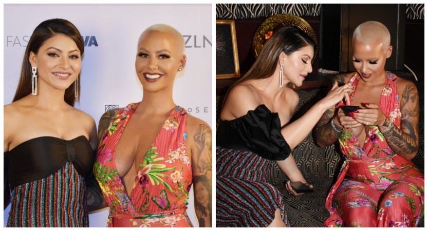 Urvashi Rautela with Amber Rose Urvashi Rautela with Amber Rose