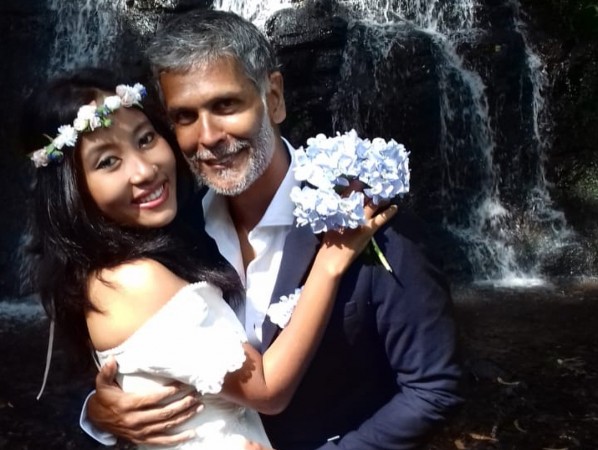 Milind Soman, Ankita Konwar Milind Soman, Ankita Konwar