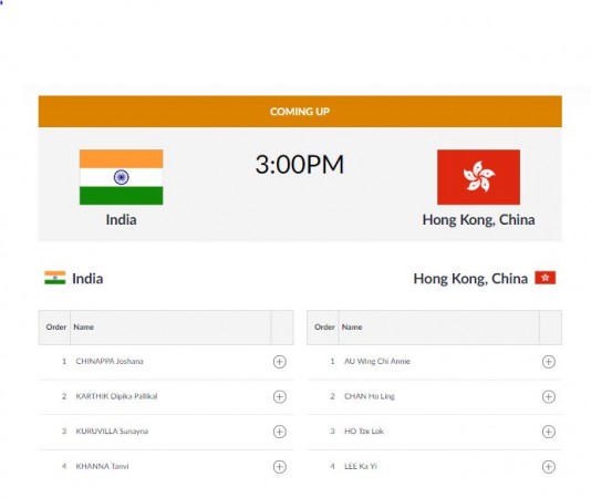 Women's squash team Asian Games 2018