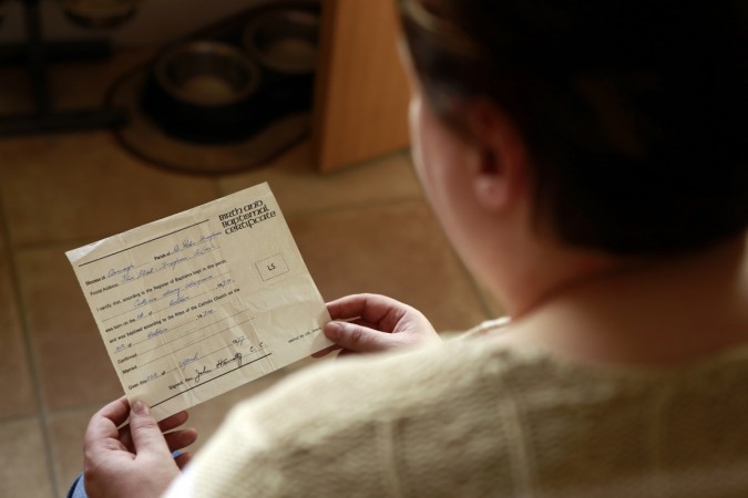 Representational image of a birth certificate birth cetificate
