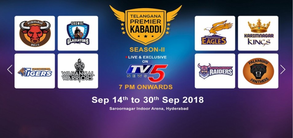 Telangana Premier Kabaddi 2018 teams Telangana Premier Kabaddi 2018 teams