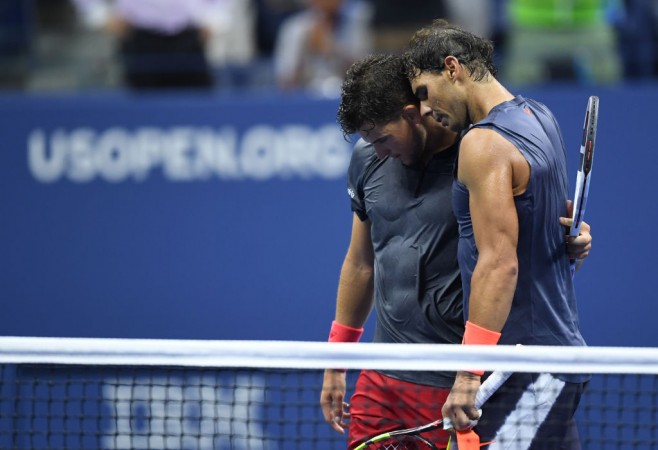 Rafael Nadal embraced Dominic Thiem in a heartwarming show of sportsmanship after the quarter-final. Rafael Nadal and Dominic Thiem