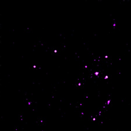 The same region shot only in the X-ray wavelength by Chandra One Ring