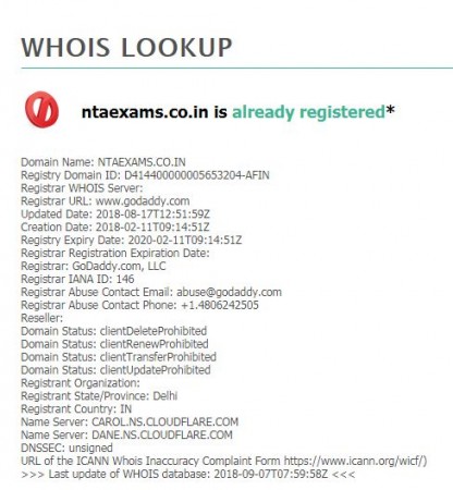 who is lookup screenshot