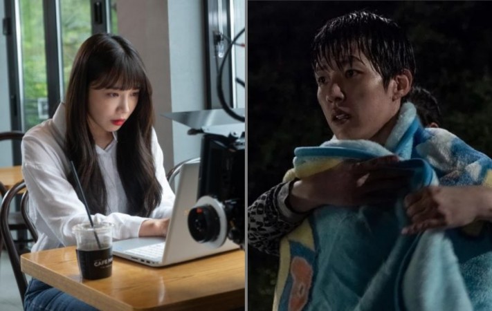 Apink's Eunji and INFINITE's Sungyeol in official stills from horror movie '0.0MHz.' Apink's Eunji and INFINITE's Sungyeol