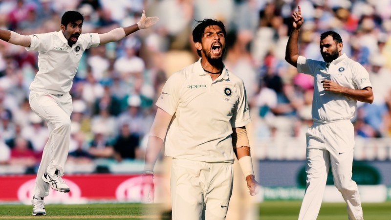 The trio of Jasprit Bumrah (L), Ishant Sharma (C) and Mohammed Shami (R) has been very impressive in recent times India pace attack