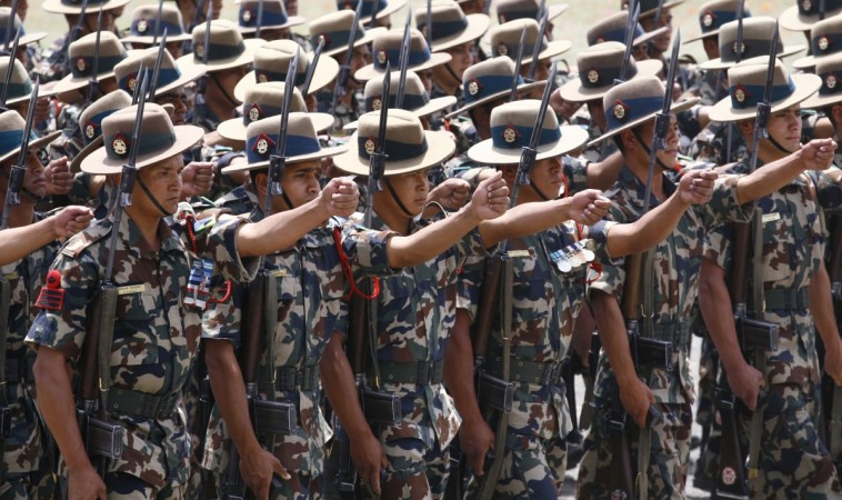 Nepalese army soldiers. Nepalese army soldiers