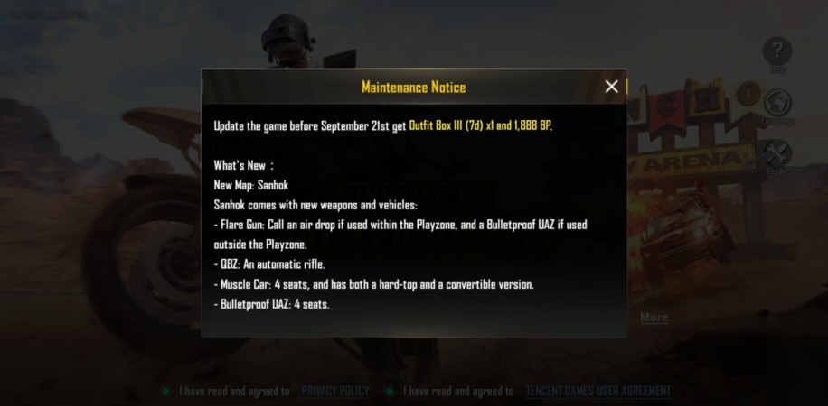 Pubg Mobile Update Servers Back Online After Maintenance Sanhok - pubg mobile 0 8 0 update is just around the corner