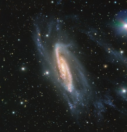 FORS2, an instrument mounted on ESO's Very Large Telescope captured the spiral galaxy NGC 3981 in all its glory. The image, captured during the ESO Cosmic Gems Programme, showcases the beauty of the southern skies when conditions don't allow scientific observations to be made Spiral Galaxy NGC 3981