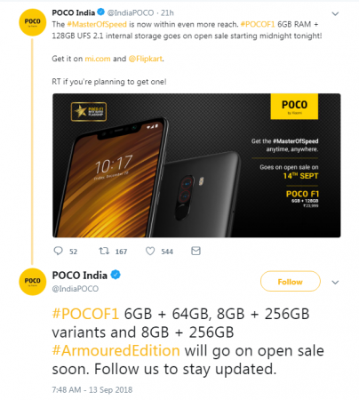 Poco F1 open sale Poco F1 open sale