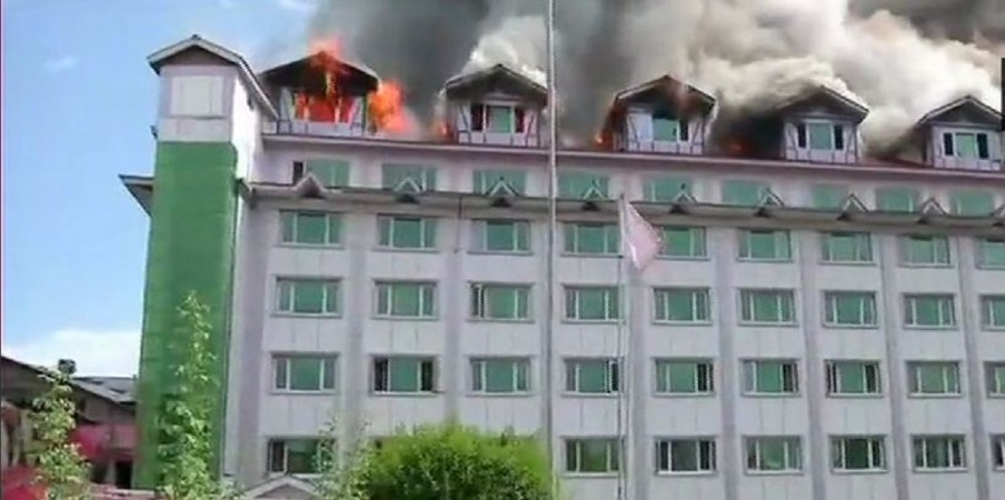 Latest visuals from Hotel Pamposh in Srinagar. hotel pamposh