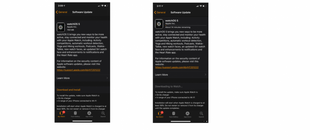 Apple watchOS 5 is now available to Watch Series 1, 2 and 3 models. Apple, watchOS 5, how to install