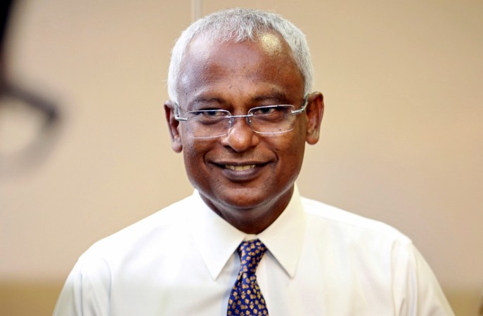 Maldivian President Ibrahim Mohamed Solih Maldivian joint opposition presidential candidate Ibrahim Mohamed Solih