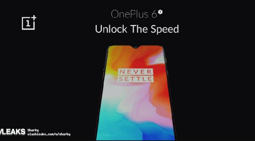 OnePlus 6T poster confirms the water drop display design language. OnePlus 6T, poster, leak, water drop design, in-screen fingerprint sensor