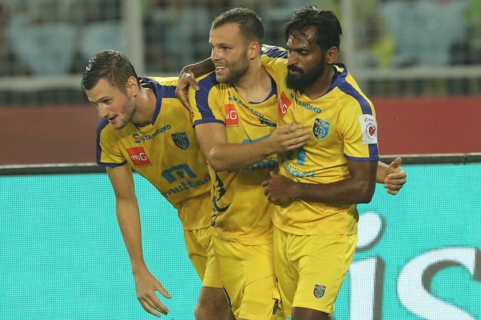 Kerala Blasters' Matej Poplatnik scored the first goal of ISL class= Matej Poplatnik