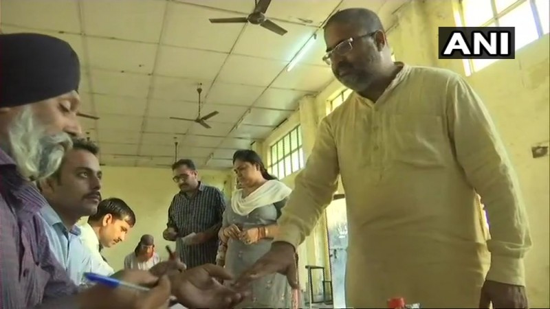 Voting for urban local bodies underway at a polling booth in J&K Jammu and kashmir election