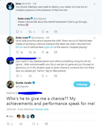 Jwala Gutta reacts to criticism on social media. Jwala Gutta