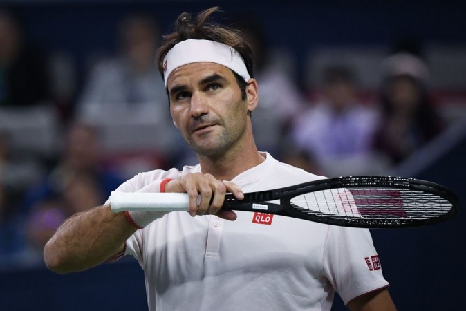 Roger Federer at Shanghai Masters 2018. Roger Federer