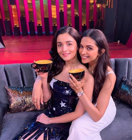 Alia Bhatt and Deepika Padukone on Koffee with Karan 6. Alia Bhatt and Deepika Padukone