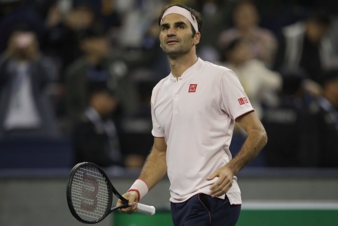 File photo of Roger Federer at Shanghai Masters 2018. Roger Federer