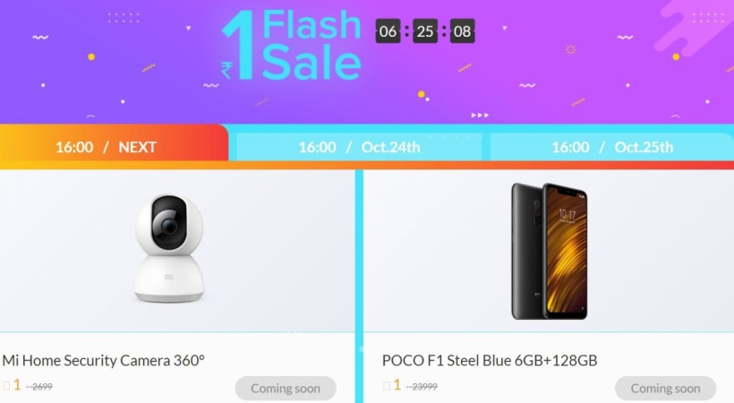 Xiaomi Poco F1 and Mi Home Security Camera 360 can be grabbed for just Re 1 Xiaomi, Diwali with Mi, sale, Poco F1, Redmi 6A, Re 1 flash sale, Small=Big sale