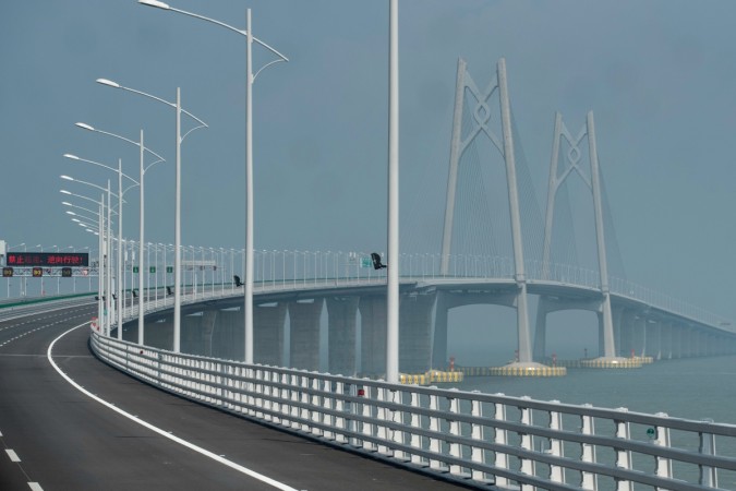 A general view of a section of the Hong Kong-Zhuhai-Macau Bridge in Zhuhai Hong Kong-Zhuhai bridge