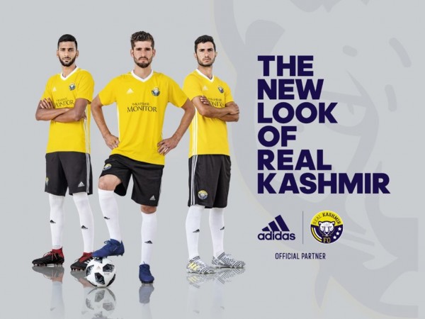 Real Kashmir FC kit by Adidas for 2018-19 I-League season Real Kashmir FC