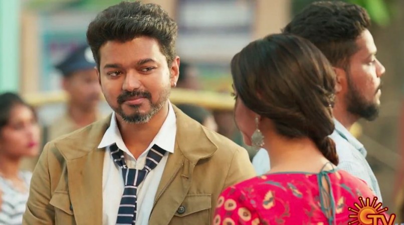 Vijay and Keerthy Suresh in 'Omg Ponnu' Song in Sarkar. Vijay and Keerthy Suresh in Sarkar