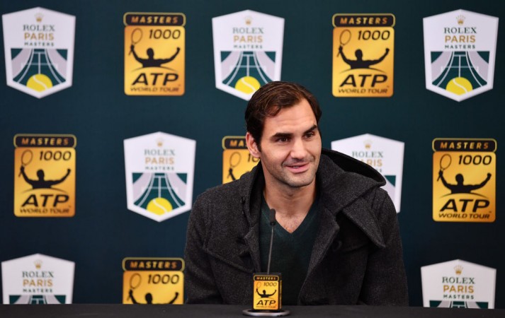 Roger Federer at Paris Masters. Roger Federer