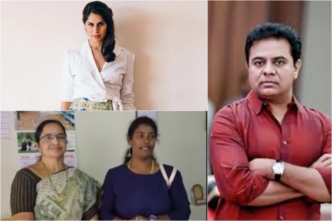 Ram Charan's wife Upasana, KTR and hostel warden Shailaja Ram Charan's wife Upasana, KTR and hostel warden Shailaja