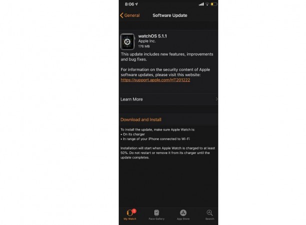 The new Apple watchOS 5.1.1 brings new watch face, bug fix, improved fall detection and more Apple, watch OS 5.1.1, update, new watch face, bug fix, fall detection,