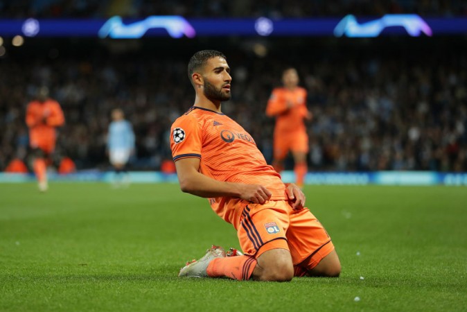 Nabil Fekir of Lyon celebrates after scoring a goal Nabil Fekir