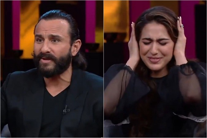 Koffee With Karan 6 Sara Ali Khan Embarrassed As Dad Saif