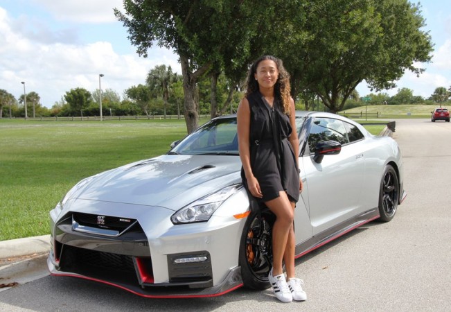 Naomi Osaka with her 2018 Nissan GT-R Nismo Naomi Osaka, 2018 Nissan GT-R Nismo