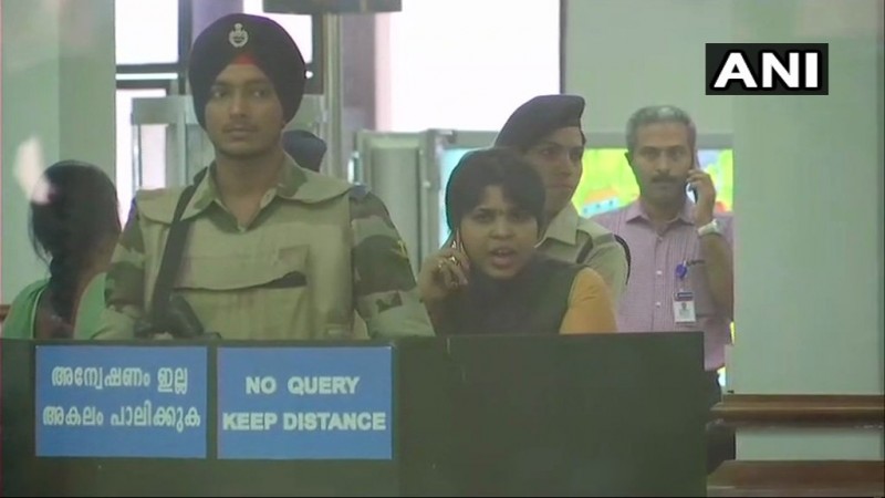 Activist Trupti Desai stuck in the Kochi Airport trupti desai kochi airport