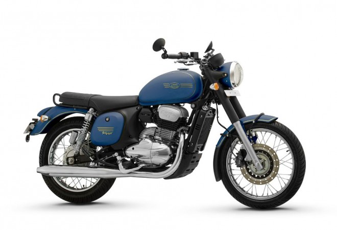 Jawa Forty Two in Nebula Blue shade Jawa Forty Two colors