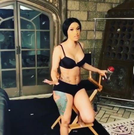 Cardi B shows off post baby body. Cardi B