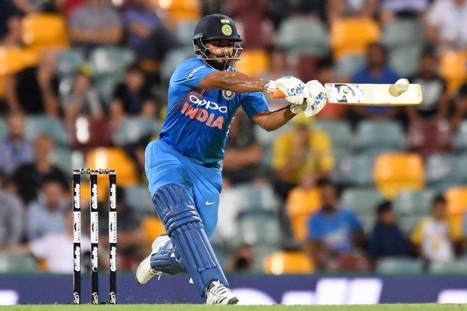 Pant in action during the first T20 in Gabba Rishabh Pant