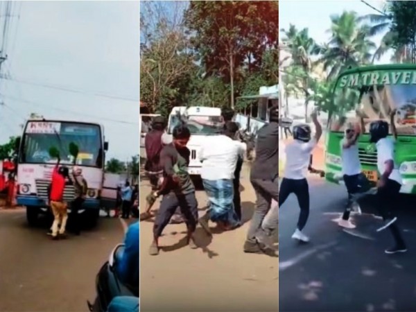 Screen shots of Nillu Nillu challenge videos posted in Tik Tok app Nillu Nillu challenge