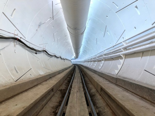 The completed Hawthorne tunnel Boring tunnel
