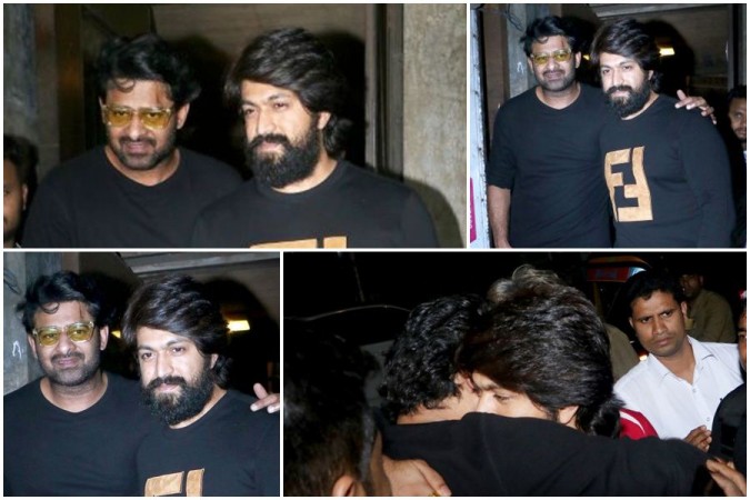 Yash and Prabhast spotted together in Mumbai. Prabhas and Yash