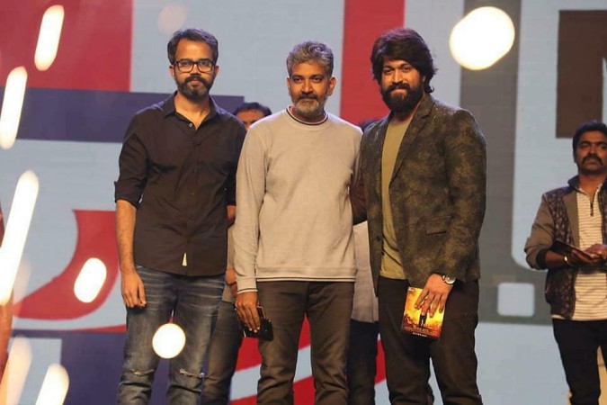 SS Rajamouli with Yash and director Prashanth Neel SS Rajamouli with Yash and director Prashanth Neel