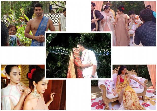 Here is a collage from the wedding celebration of Diganth and Aindrita Ray. Diganth Marries Aindrita Ray