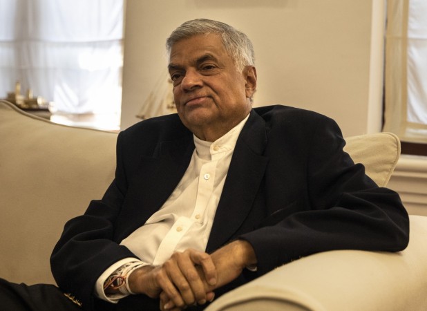 COLOMBO, SRI LANKA - NOVEMBER 10: Ousted United National Party (UNP) Prime Minister Ranil Wickremesinghe speaks from his office November 10, 2018 in Colombo, Sri Lanka. The political crisis started last month when United National Party (UNP) Prime Minister Ranil Wickremesinghe was suddenly replaced with Mahinda Rajapaksa, a controversial former president. Sri Lankan President Maithripala Sirisena dissolved the country's parliament yesterday declaring a snap election on January 5th. (Photo by Paula Bronstein/Getty Images) Sri Lanka's Government Under Crisis