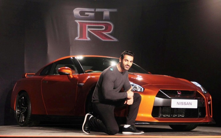 John Abraham with Nissan GT-R John Abraham with Nissan GT-R