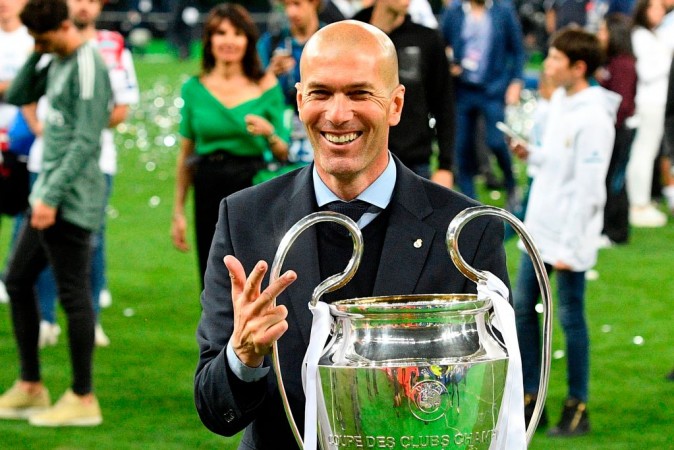Zidane is the only manager to have won three consecutive Champions League trophies. Zinedine Zidane