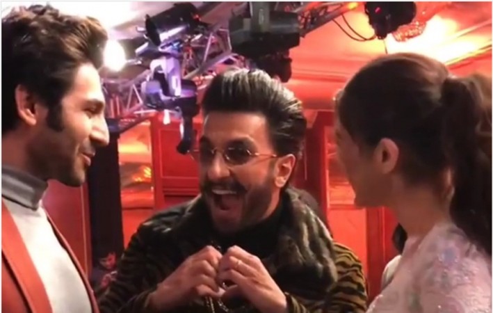 Kartik Aaryan, Ranveer Singh, Sara Ali Khan Kartik Aaryan, Ranveer Singh, Sara Ali Khan