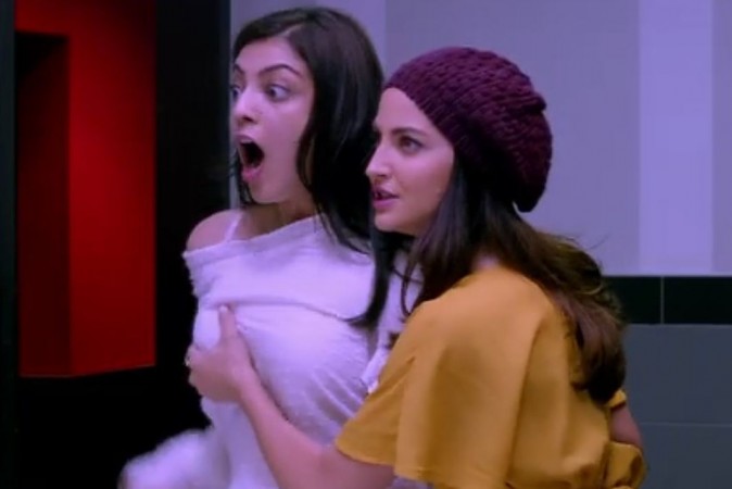 Kajal Aggarwal's boobs grope scene in Paris Paris. Kajal Aggarwal's boobs grope scene in Paris Paris