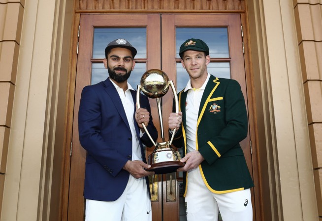 Kohli and Paine pose with the Border-Gavaskar trophy in this file photo Virat Kohli Tim Paine